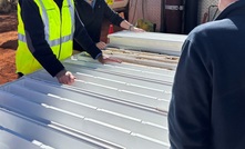 Inspecting core at Apollo Hill