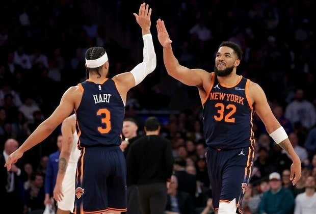 Josh Hart ties Knicks' triple-double mark in win vs. Heat