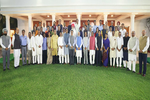 PM Modi hosts all-party global outreach delegation members at his residence