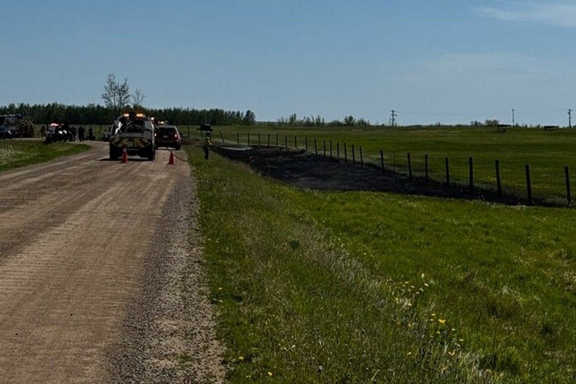 Small plane crash at Cooking Lake Airport ignites grassfire- RCMP