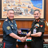 Kazakhstan's first Deputy Defence Minister Sultan Kamaletdinov calls on COAS Gen Upendra Dwivedi to boost defence cooperation