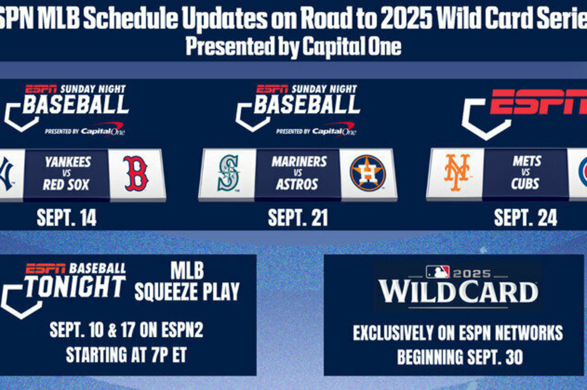 Let's Play Ball! ESPN Major League Baseball Schedule Updates on Road to 2025 MLB Wild Card Series