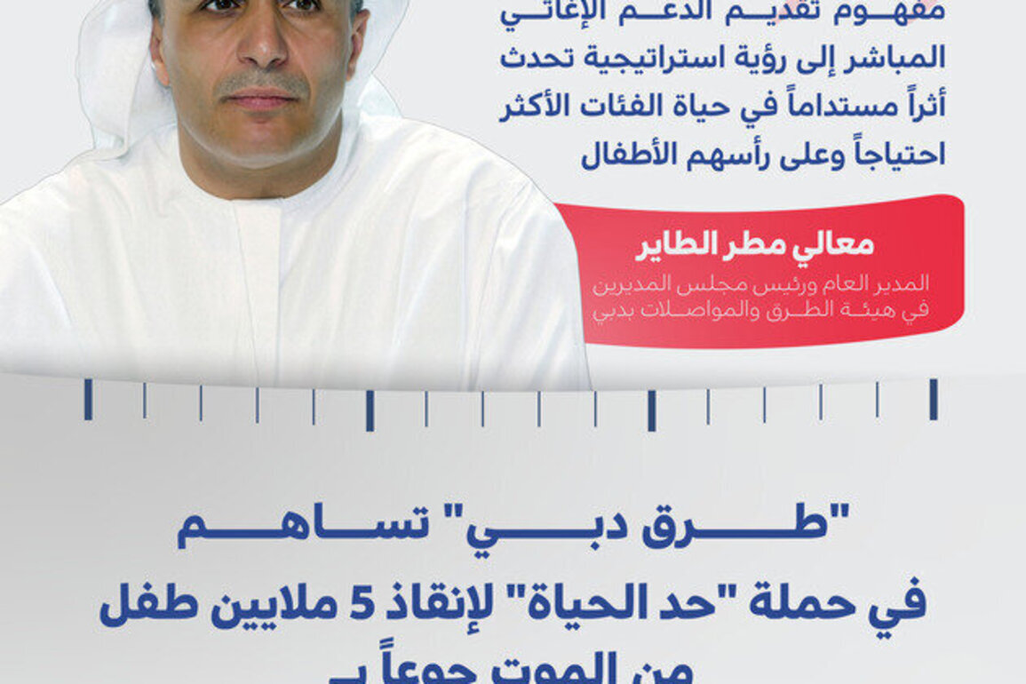 RTA contributes AED5 million to 'Edge of Life' campaign to rescue 5 million children from hunger