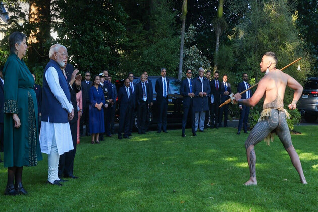 PM Modi says he is "honoured" after receiving traditional Maori powhiri welcome at Government House in Auckland
