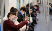 Passengers on Shanghai's subway wear surgical masks to counter the threat of the coronavirus
