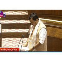 BJP President Nitin Nabin takes oath as Rajya Sabha member