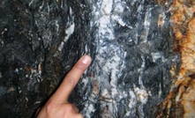A vein at Outcrop Silver & Gold's Santa Ana project in Tolima, Colombia