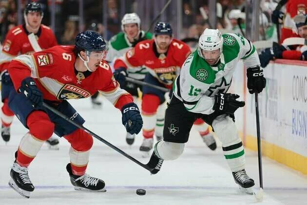 Brad Marchand hits net first and last to lead Panthers past Stars