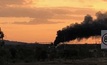 Smoke billowing out of Peabody Energy's North Goonyella mine in Queensland. 