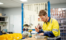 An EX Engineering worker in the company's IECEx-certified workshop.