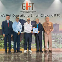 Infosys founder NR Narayana Murthy visits GIFT city, commends its global growth trajectory