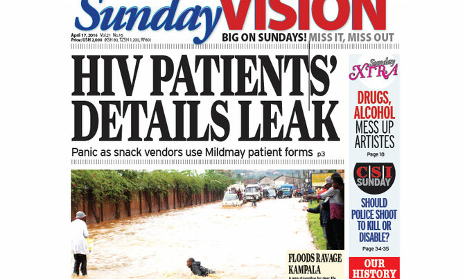 IN SUNDAY VISION: HIV patients details leak IN SUNDAY VISION: HIV patients details leak