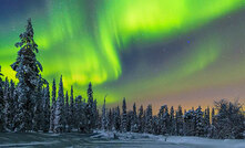 The Northern Lights near Helmi in Finland