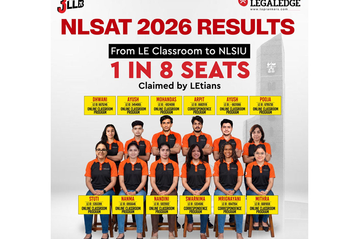 LEtians Dominate NLSAT 2026: 15 Confirmed Selections, Top AIRs & 1 in Every 8 Selected Students From LegalEdge