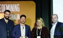 L-R: Azure Minerals chief geologist Joshua Combs, exploration manager Graham Leaver, MNN editor Kristie Batten and Azure exploration superintendent Paul Smith