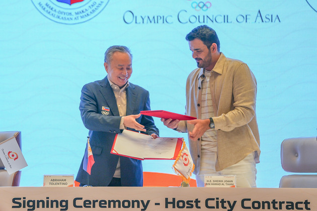 (SP)CHINA-SANYA-ASIAN-BEACH GAMES-HOST CITY CONTRACT-SIGNING CEREMONY(CN)