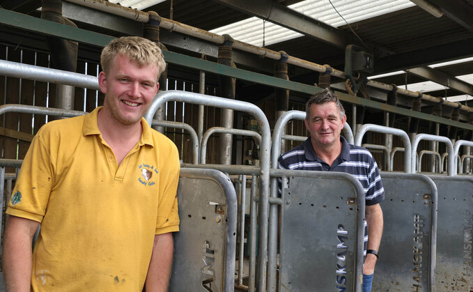 Left to right: Will and Alan Watkins run a 400-head cross-bred herd.