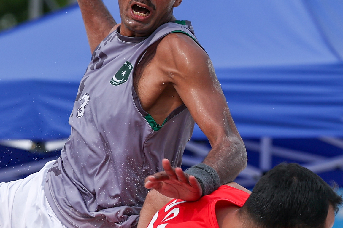 (SP)CHINA-HAINAN-SANYA-ASIAN BEACH GAMES-BEACH HANDBALL-MEN'S PRELIMINARY ROUND-PAK VS JOR(CN)