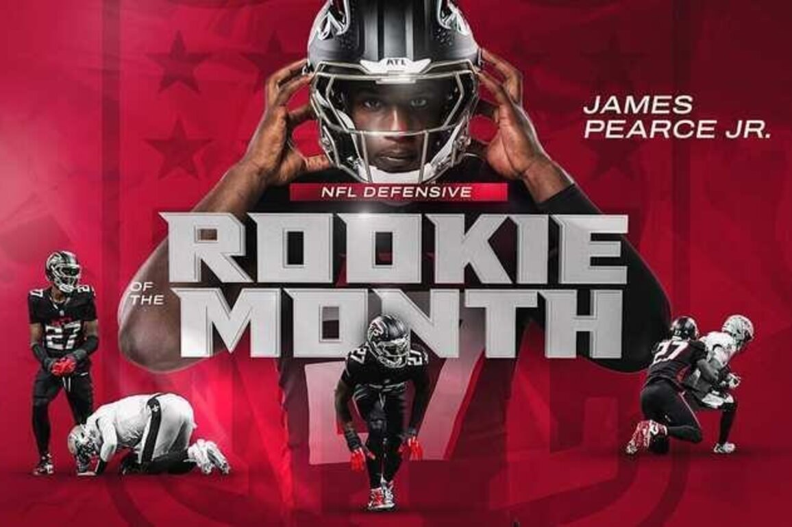James Pearce Jr. named NFL Defensive Rookie of the Month