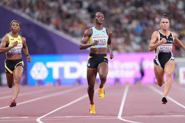(SP)JAPAN-TOKYO-ATHLETICS-WORLD ATHLETICS CHAMPIONSHIPS-WOMEN'S 100M-SEMIFINAL