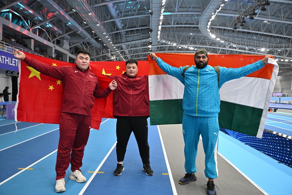 (SP)CHINA-TIANJIN-ATHLETICS-ASIAN INDOOR CHAMPIONSHIPS-MEN'S SHOT PUT (CN)