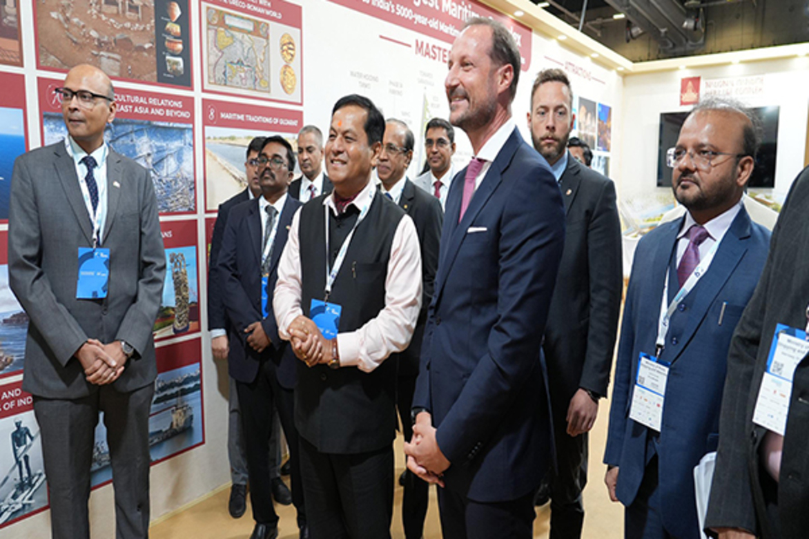 India Pavilion inaugurated by Crown Prince of Norway with Union Minister Sarbananda Sonowal at Nor-Shipping in Oslo