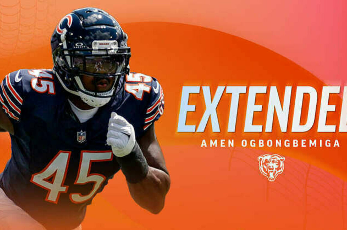 Roster Moves: Bears extend LB Amen Ogbongbemiga