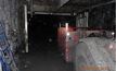 The double doors at the underground mine site.