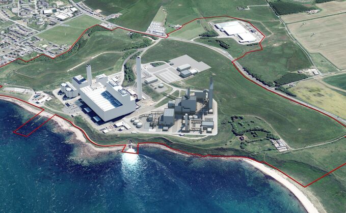 The proposed Peterhead carbon capture system in Scotland | Credit: SSE Thermal