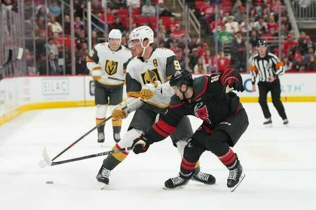 Jack Eichel, Pavel Dorofeyev power Golden Knights past Hurricanes