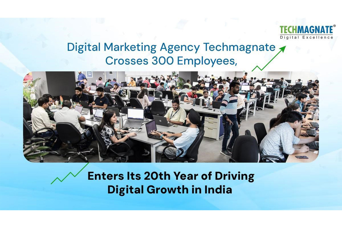 Digital Marketing Agency Techmagnate Crosses 300 Employees, Enters Its 20th Year of Driving Digital Growth in India