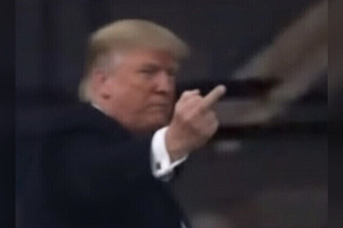 Trump flips off worker who called him pedophile protector