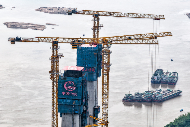 CHINA-CHONGQING-HIGH-SPEED RAILWAY-BRIDGE-CONSTRUCTION (CN)