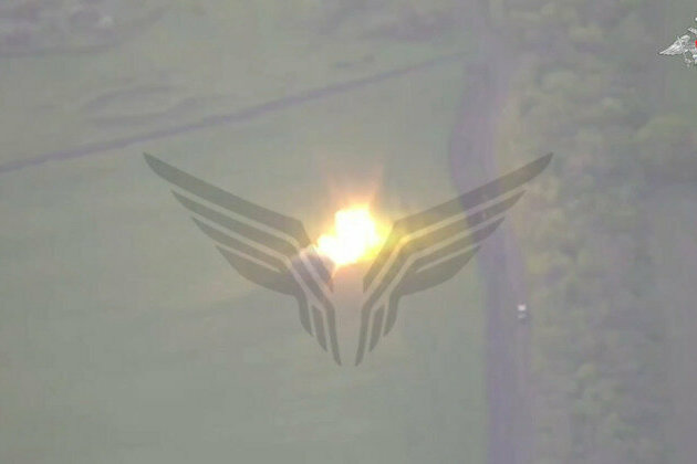 Russian drone destroys Ukrainian HIMARS launcher  MOD 