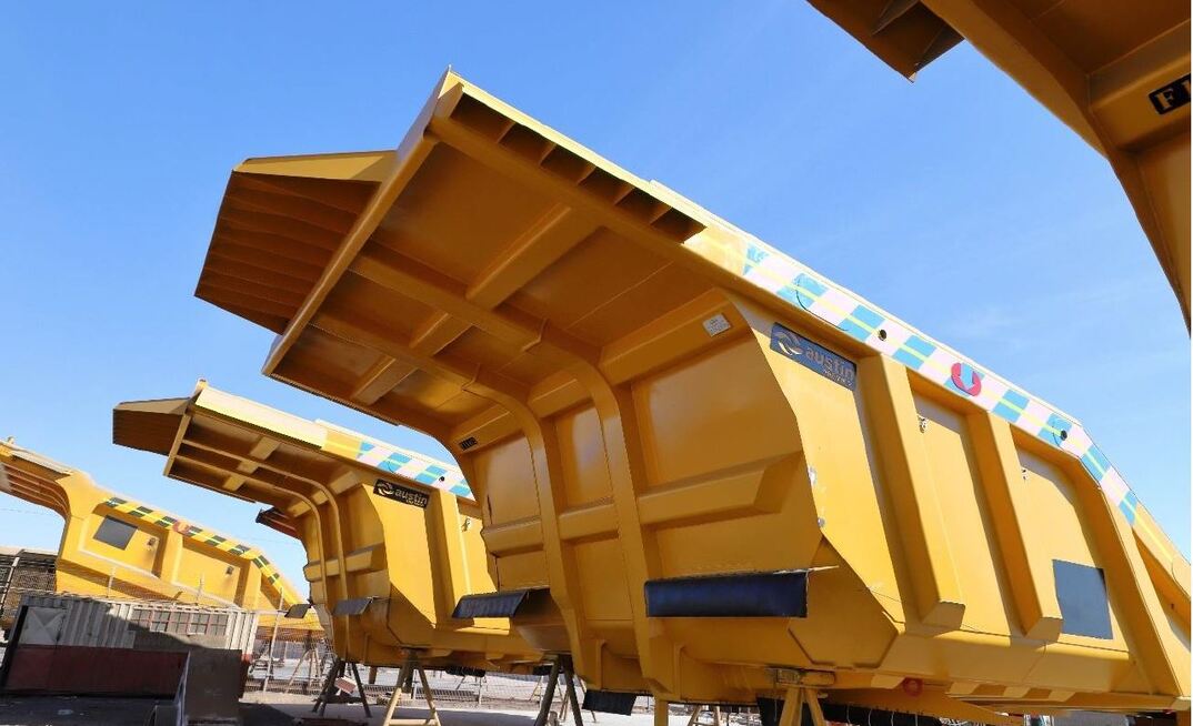 Truck trays at Austin Engineering's La Negra facility.