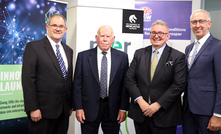 Chair NSW Energy and Resources Knowledge Hub and Executive Director of NIER Professor Alan Broadfoot, Chancellor Mr Paul Jeans, Minister for Resources and Energy Don Harwin and Acting Vice-Chancellor Professor Kevin Hall.