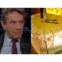 Martin Short accidentally slices Selena Gomez's wedding cake, thought it was part of the dessert spread