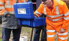  Darren Hughes, from D Hughes Well Drillers checking the images produced by the Laval R-CAM 1000 XLT borehole camera to identify that a borehole was collapsing