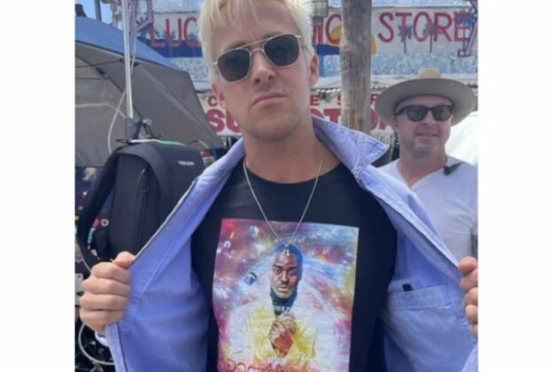 Ryan Gosling wears 'Doctor Who' shirt featuring Ncuti Gatwa on 'Barbie' sets