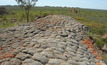 Tesselated sandstone surface in the Milijiddee Member (uppermost Grant Group), eastern St Georges Range, Canning Basin