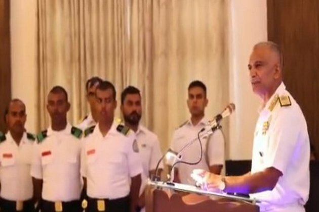 Navy chief Admiral R Hari Kumar interacts with cadets of Saudi Arabia's Naval Academy in Kochi