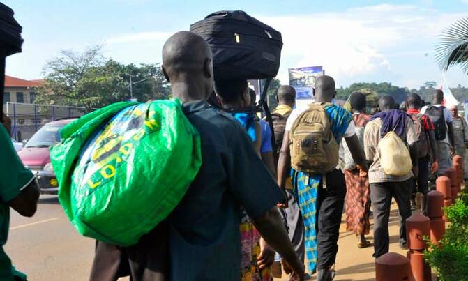 Pilgrims carry kaveera to Namugongo despite ban Pilgrims carry kaveera to Namugongo despite ban