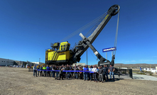 The P&H 2100BL electric rope shovel arrives in Elko, Nevada