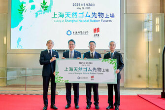 Shanghai natural rubber futures listed on Japan's Osaka Exchange