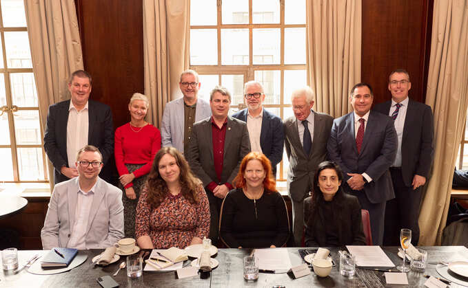 Top row from left: PIC co-head of transition management Paul Barrett; Capital Cranfield professional trustee Lisa Purdy; HS Trustees managing director Bobby Riddaway; PIC co-head of origination Tristan Walker-Buckton; IGG trustee director Tim Giles; BESTrustees president Alan Pickering; Eversheds Sutherland partner and head of pensions Mark Latimour; and Professional Pensions editor Jonathan Stapleton. Bottom row from left: Zedra client director Alan Greenlees; PIC senior origination actuary Louise Nash; Law Debenture trustee director Natalie Winterfrost; and Dalriada Trustees trustee Tiziana Perrella.