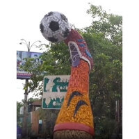 Malappuram welcomes FIFA World Cup with giant football sculpture made of plastic bottles