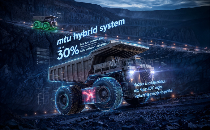 Concept image for the hybrid mining haul truck | Rolls-Royce