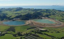 Tailings storage at the Waihi gold mine in New Zealand