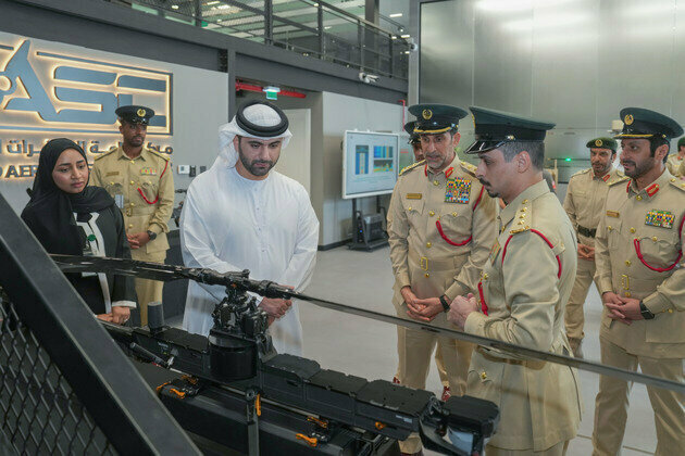 Mansoor bin Mohammed reviews Dubai Police's UASC operations supporting predictive security, rapid response