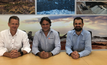  Pilbara CEO Ken Brinsden, IronMerge chairman Ian Taylor, and SIMPEC MD Mark Dimasi